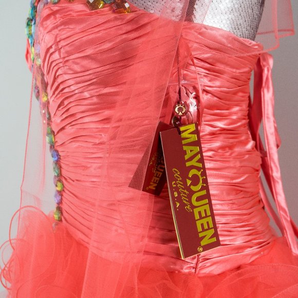 NWT coral ruffle convertible dress - Picture 4 of 8